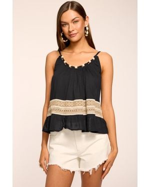 Ramy Brook Kiersten Embellished Coverup Tank Top - Black