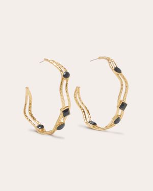 Ramy Brook Alena Stone Hoop Earrings - Natural
