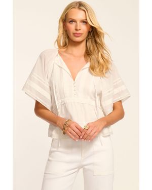 Ramy Brook Sherry Cotton Voile Blouse - White