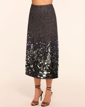Ramy Brook Peter Wool Blend Embellished Midi Skirt - Natural