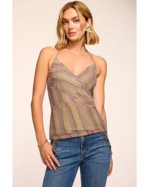 Ramy Brook Mallie Metallic Tank Top - Blue
