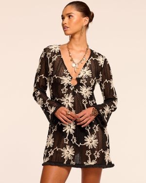 Ramy Brook Cassie Embroidered Coverup Mini Dress - Black