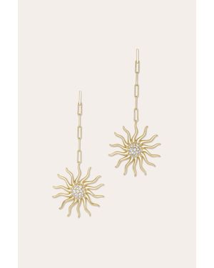 Ramy Brook Serra Pave Sunburst Earrings - Natural