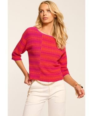 Ramy Brook Luca Textured Knit Short Sleeve Top