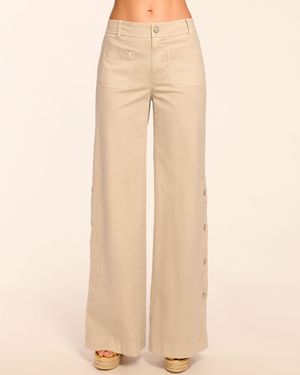 Ramy Brook Giselle Canvas Wide Leg Pant - Natural