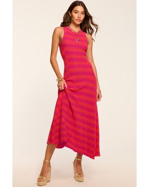 Ramy Brook Nora Textured Knit High Neck Dress