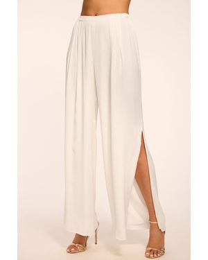 Ramy Brook Jolie Crepe Wide Leg Pant - Natural
