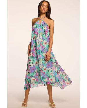 Ramy Brook Harley Printed Halterneck Midi Dress - Blue