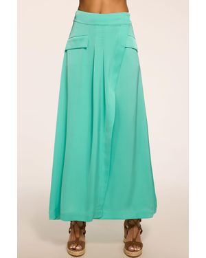 Ramy Brook Zella Wrap Maxi Skirt - Blue