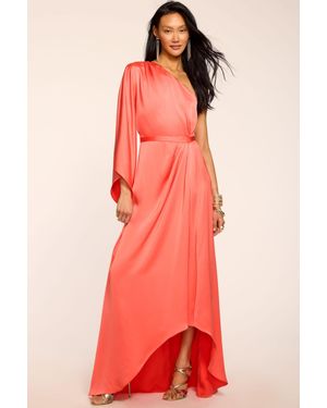 Ramy Brook Opal One-Shoulder Gown - Red
