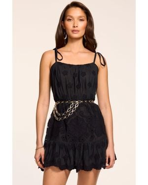 Ramy Brook Honor Embroidered Mini Dress - Black