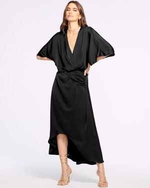 Ramy Brook Adiel Wrap Midi Dress - Black