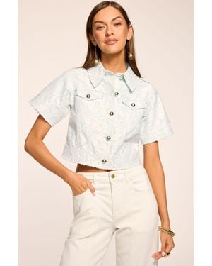 Ramy Brook Winnie Lace Cropped Jacket - White