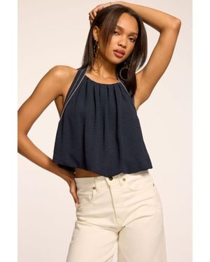 Ramy Brook Briar Embroidered Tank Top - Blue