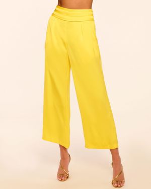 Ramy Brook Joss Cropped Wide Leg Pant - Yellow