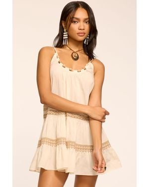 Ramy Brook Jovie Embellished Mini Coverup Dress - Natural