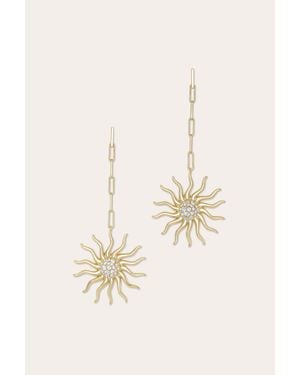 Ramy Brook Serra Pave Sunburst Earrings - Natural