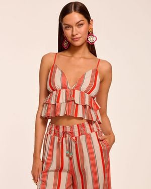 Ramy Brook Opal Sleeveless Coverup Top - Red