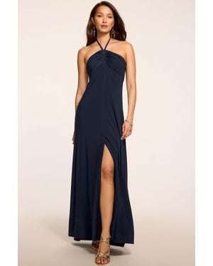 Ramy Brook Mira Jersey Halter Maxi Dress - Blue