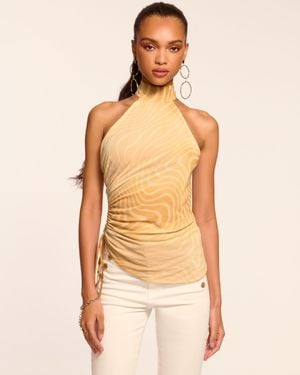 Ramy Brook Kemeisha Ruched Halter Top - Natural