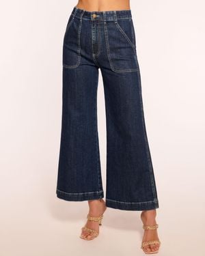 Ramy Brook Theodora Cropped Wide Leg Jean - Blue