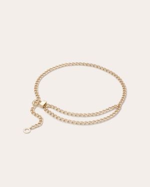 Ramy Brook Emelia Buckle Chain Belt - Natural