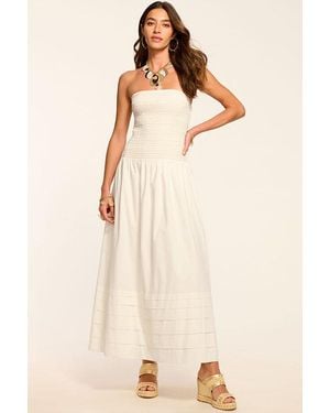 Ramy Brook Jace Cotton Poplin Smocked Maxi Dress - Natural
