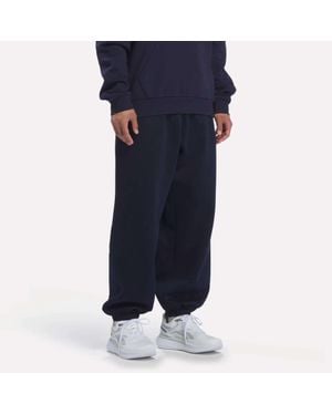 Reebok Logo Relaxed Fleece Pants - Blue