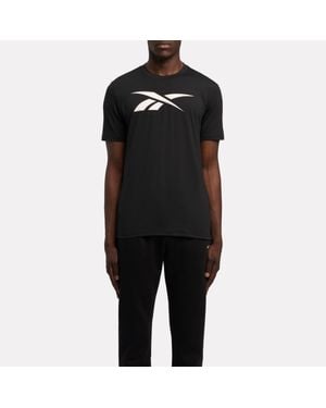 Reebok Id Train Logo Stretch Tech T-Shirt - Black