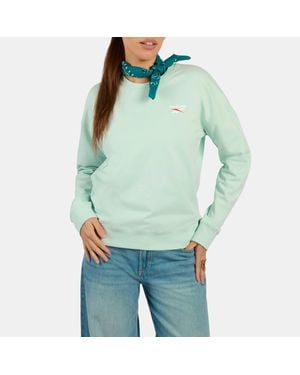 Reebok Id Small Logo French Terry Crewneck Sweatshirt - Green