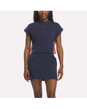 Reebok Logo Short Sleeve Crewneck Sweatshirt - Blue