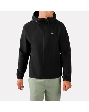 Reebok Cortavientos Impermeable Para Hombre De Lab Fitness, Tamaño - Negro