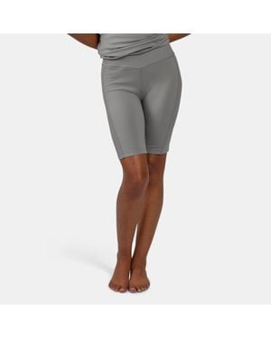 Reebok Lux Peached Biker Shorts - Grey