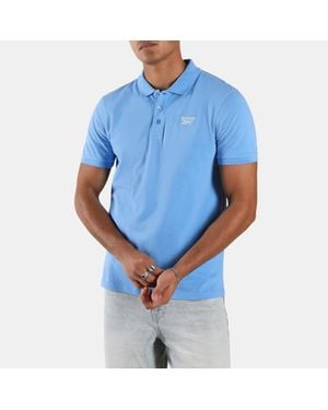 Reebok Polo Da Uomo A Manica Corta Blaze Ricamata, Uomo, Taglia - Blu