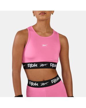 Reebok Id Train Cutout Sport-Bh Top, Größe - Rot