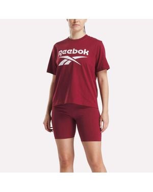 Reebok Big Logo Oversized Crew Short Sleeve Tee - Red