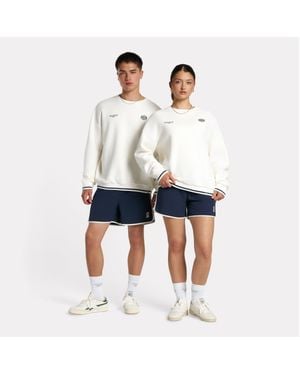 Reebok Felpa Girocollo Con Grafica, Taglia - Blu