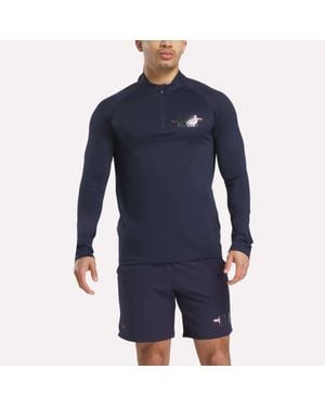 Reebok X F45 Training Coach Quarter-Zip Top - Blue