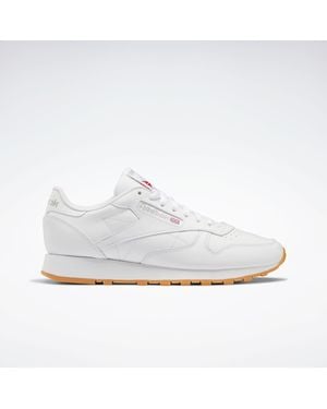 Reebok Zapatillas Clásicas De Cuero, /Pure/ Tamaño - Blanco
