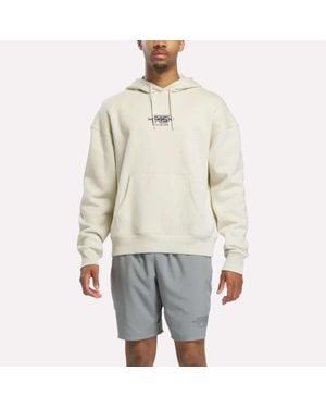 Reebok X F45 Training Relaxed Fleece Hoodie - Natural