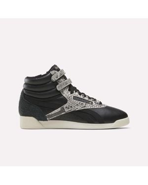 Reebok Freestyle Hi Zip Shoes - Black