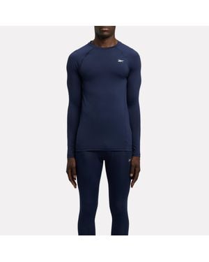 Reebok Id Train Long Sleeve Muscle T-Shirt - Blue