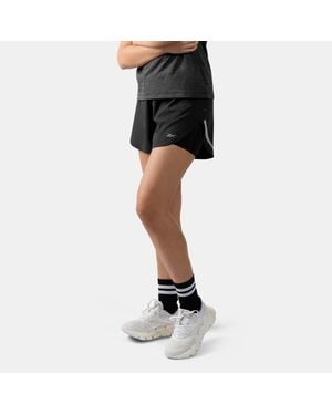 Reebok Short Athlete Speed 2-In-1 High Rise 5" Da Donna, Taglia - Nero