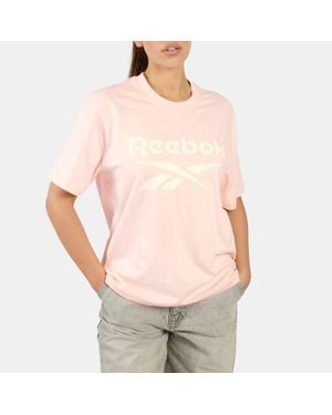 Reebok Nova Big Logo Oversized Crewneck T-Shirt - Natural