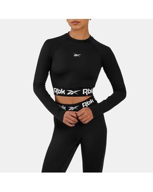 Reebok Id Train Cutout Damen Langarmshirt, Größe - Schwarz