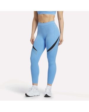 Reebok Lux High-Rise Colorblock Leggings - Blue