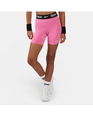 Reebok Id Train Ruched Biker Shorts - Pink
