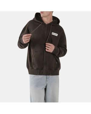 Reebok Alt Sport Relaxed Full Zip Fleece Hoodie Hoodieunisex, Afmeting - Zwart