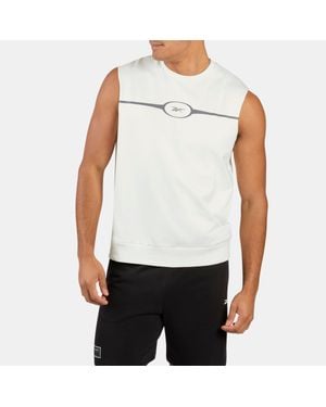 Reebok Athlete Flex Sleeveless Crew, Hombre, Tamaño - Blanco