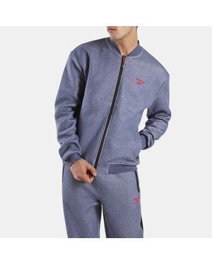 Reebok Giacca Bomber Uomo Dreamblend Spacer, Uomo, Taglia - Blu